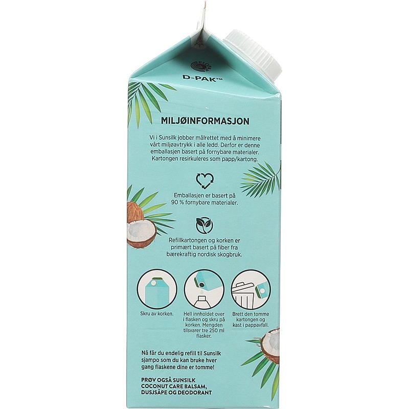 Sunsilk Shampoo 750 ml refill Coconut care Sunsilk
