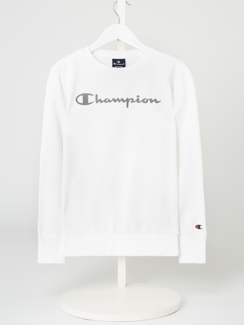 Sweatshirt aus Baumwollmischung in weiß