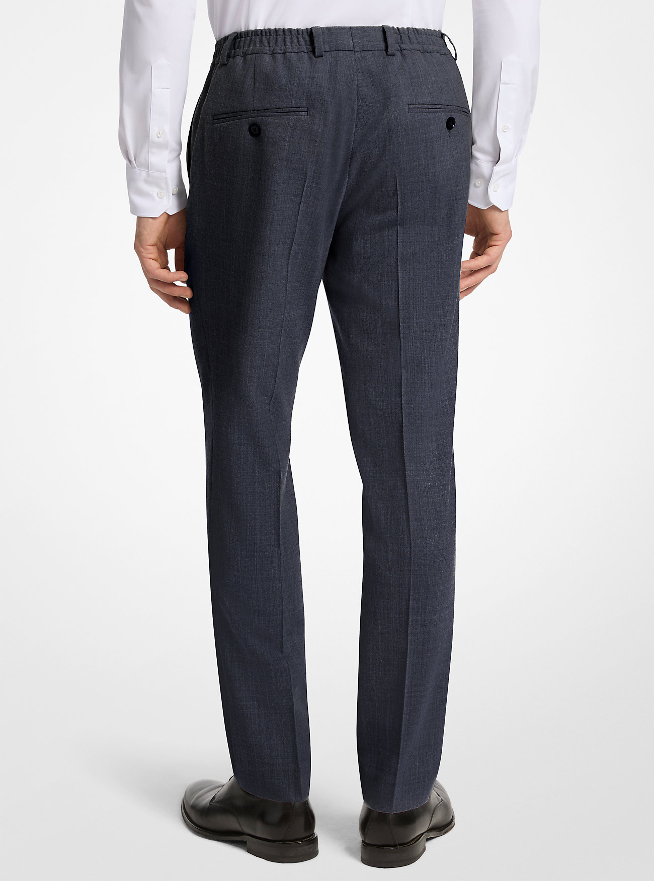 Slim-Fit Stretch Ull Flanellbukser - ESTATE BLÅ