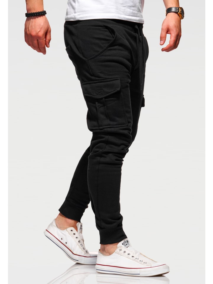 SOULSTAR Jogginghose - MPKANSAS Lange Sporthose Trainingshose mit Cargotaschen in Schwarz günstig kaufen