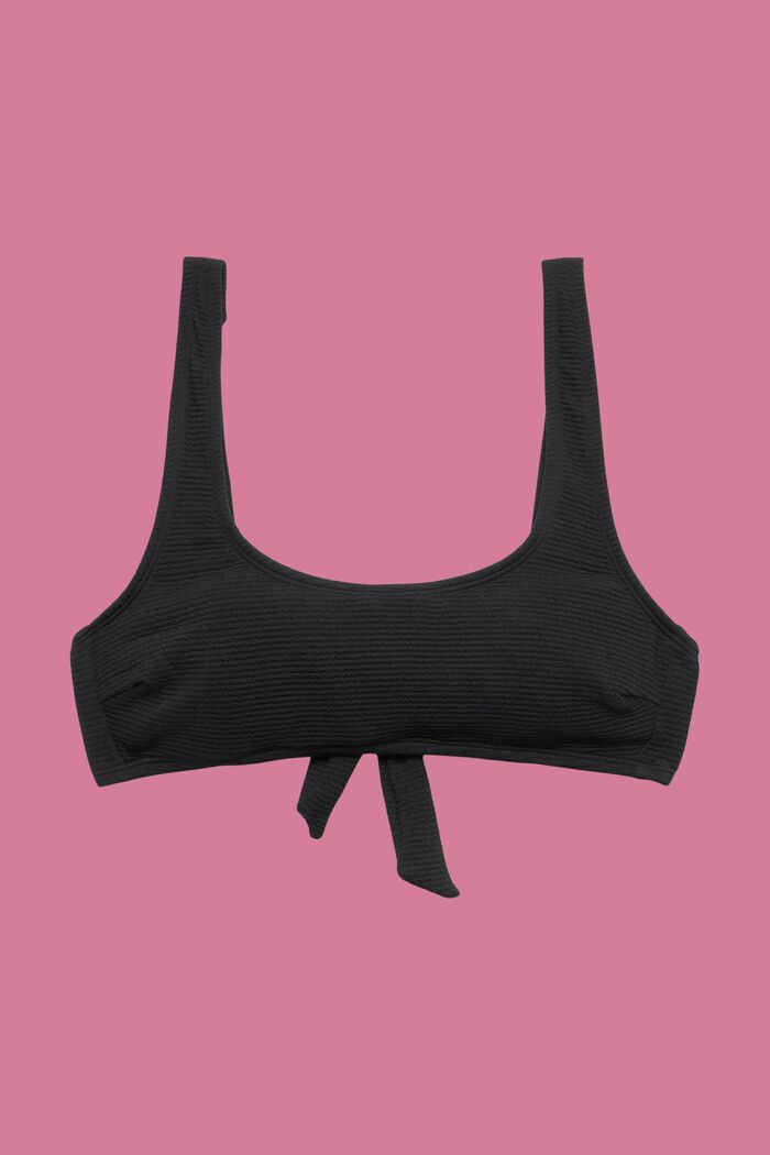 Strukturiertes Crop-Bikini-Top mit wattierten Cups