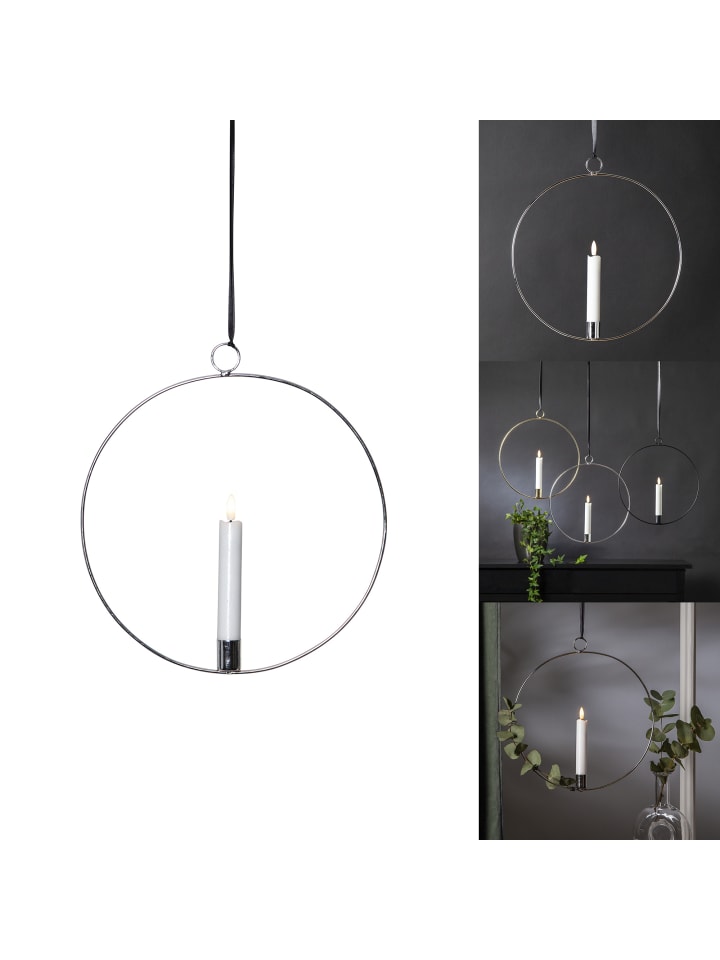STAR Trading LED Lichterkranz 'Flamme Ring', silber, 30cm günstig kaufen onesize