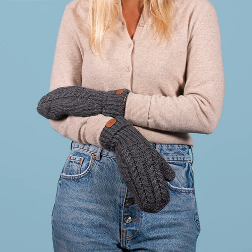 Grey Moscow Mule Mittens