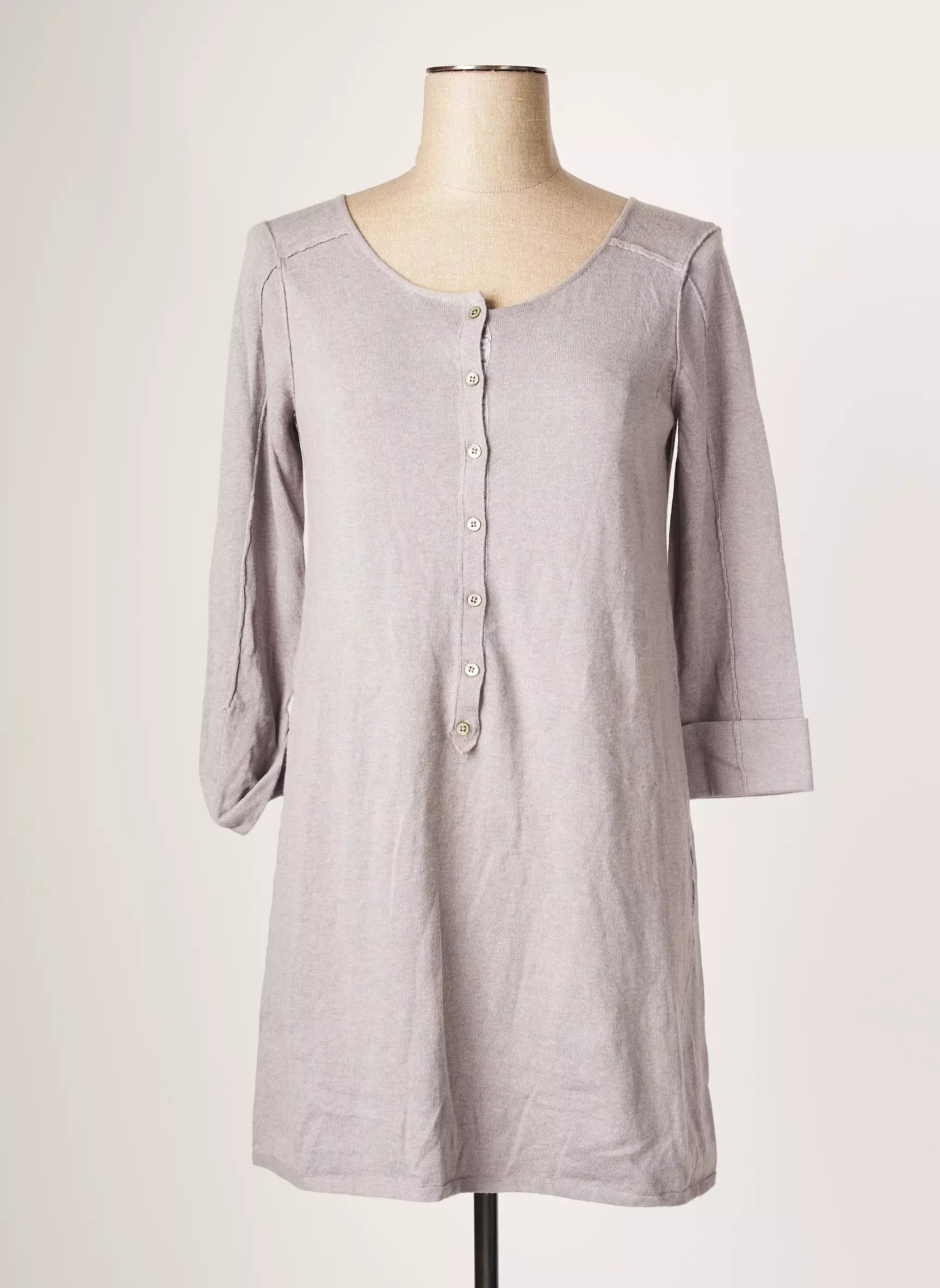 Terre Mer Pull Tuniques Femme couleur gris