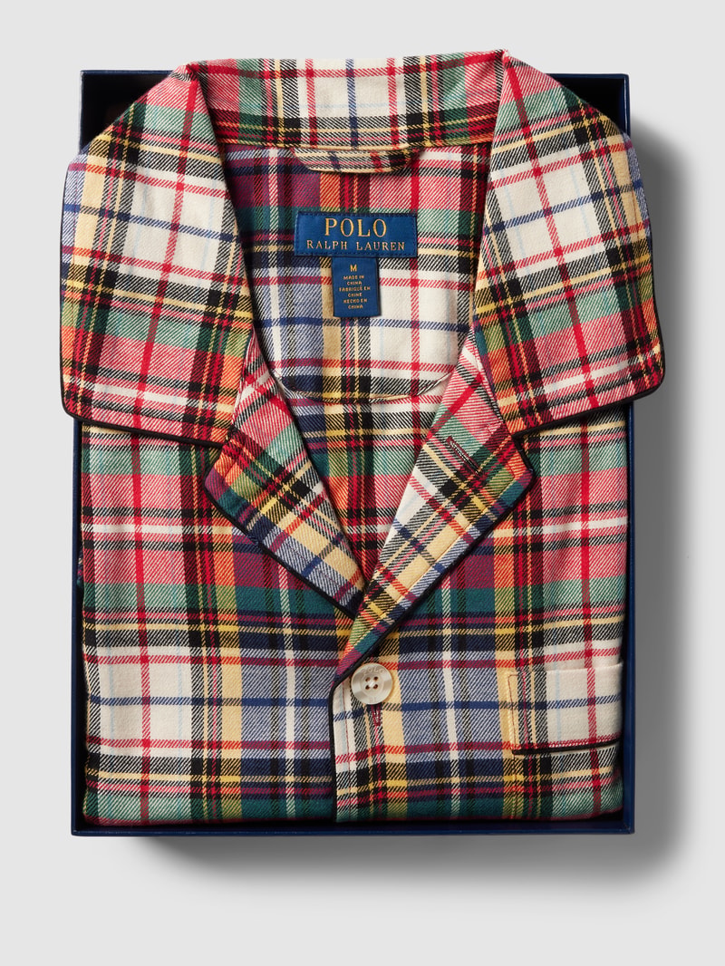 Pyjama mit Tartan-Karo in rot