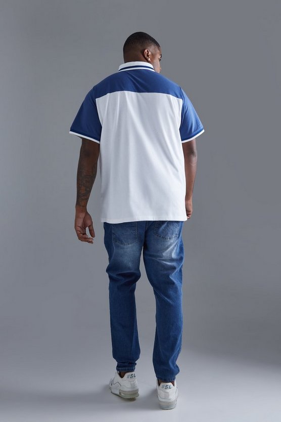 Plus Colorblock Poloshirt