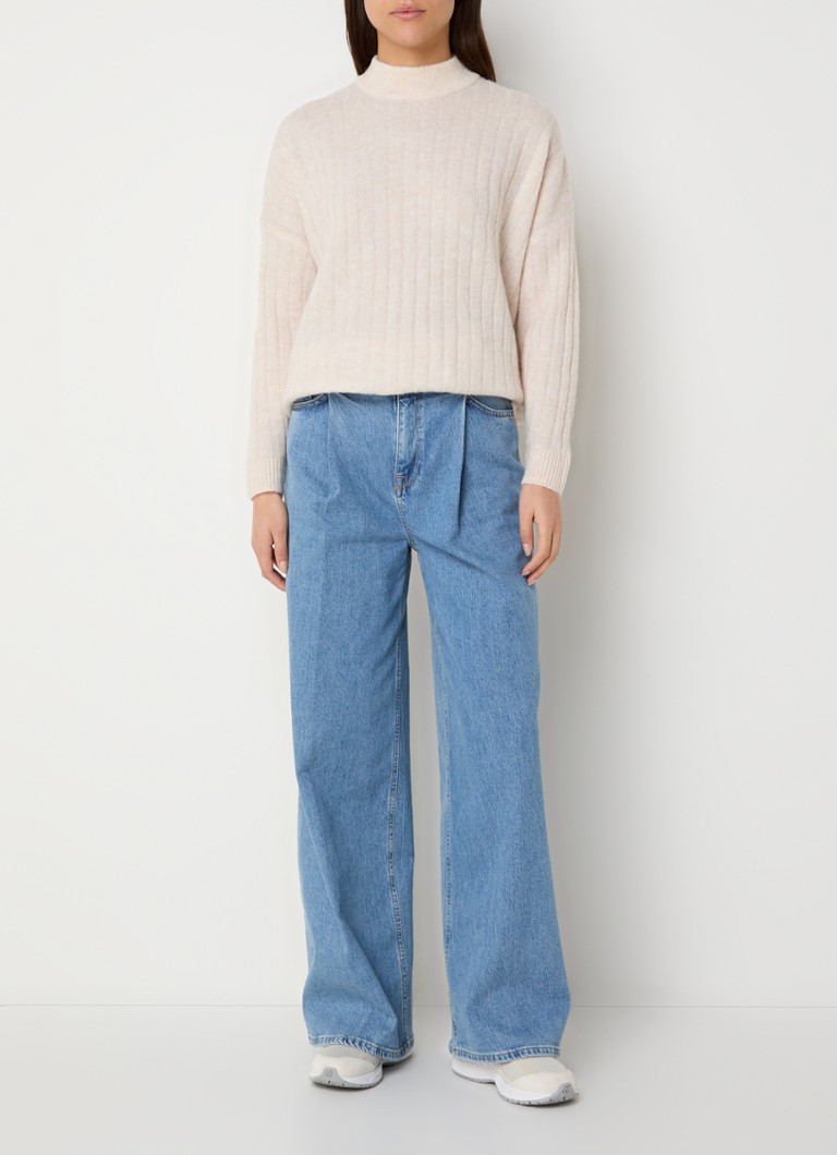 Selected Femme Maline chunky knitted sweater in merino wool blend