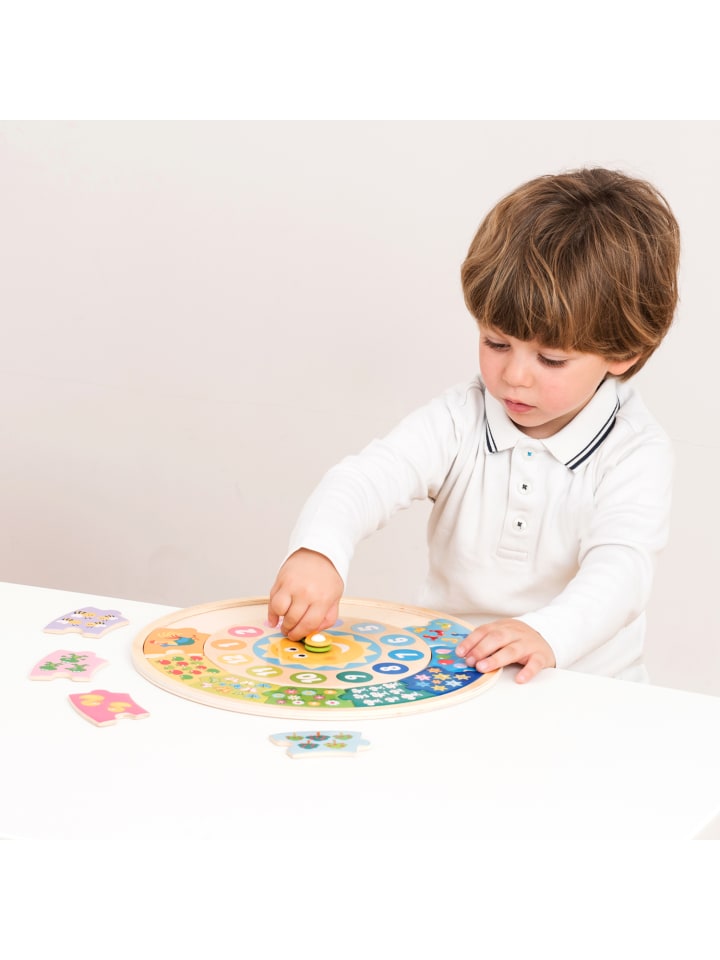 New Classic Toys Lernspieluhr als Puzzle mit  Sonne Lernspielzeug für Kinder aus Holz 2 Jahre günstig kaufen onesize