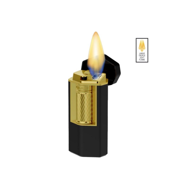 Feuerzeug Jetflamme, Xikar Meridian soft flame black \/ gold
