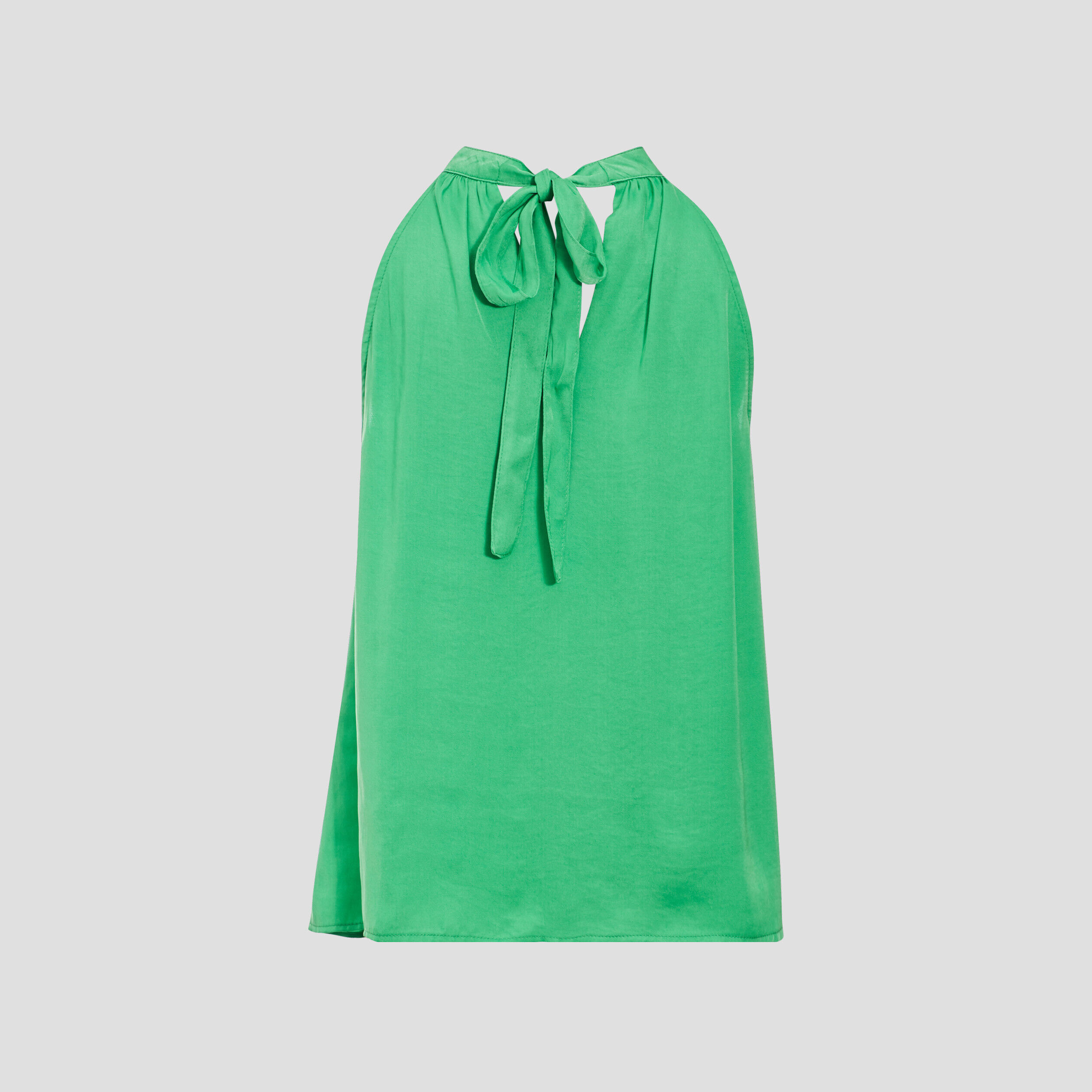 Blouse sans manches satinée vert femme | Cache Cache