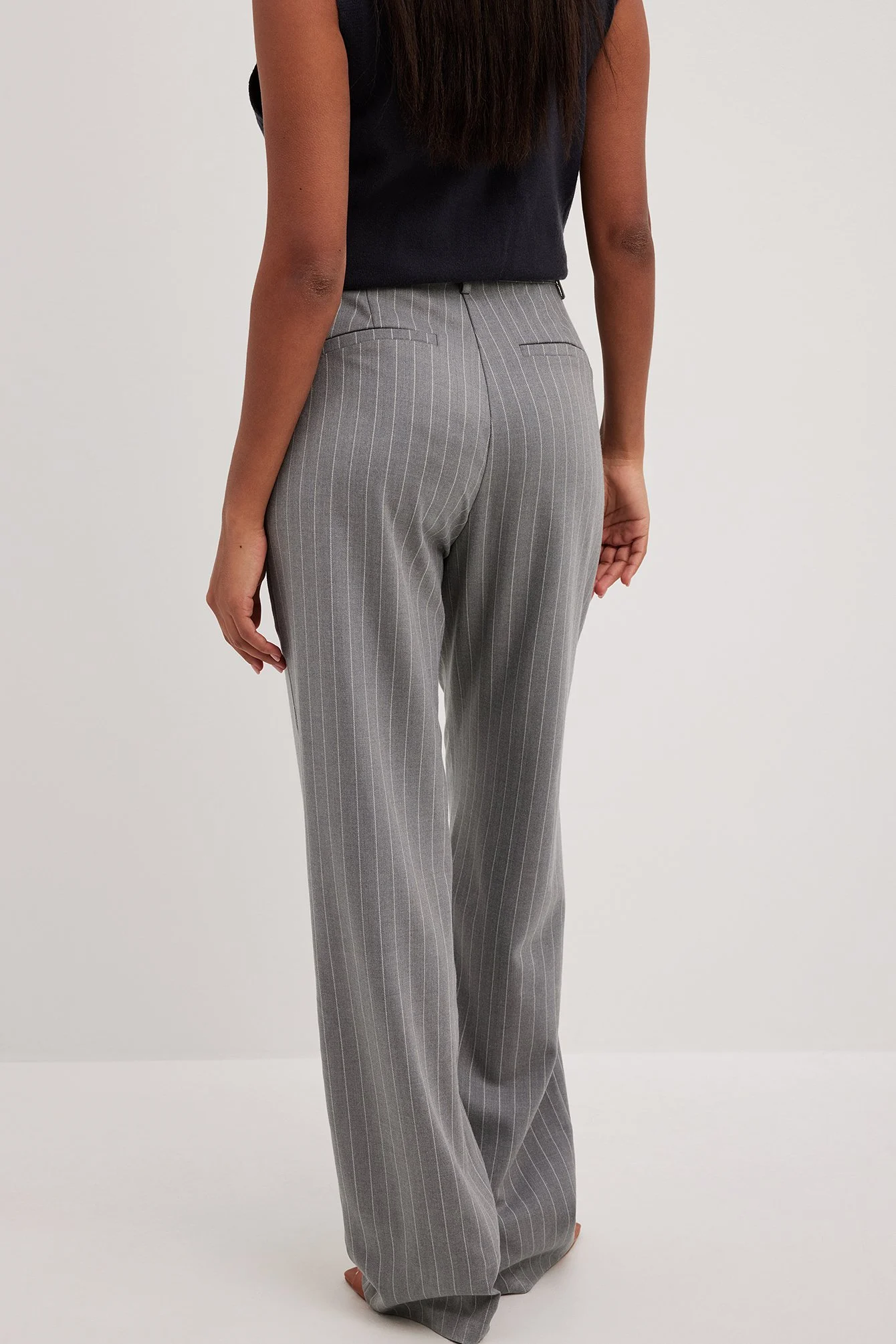 Gestreifte Hose mit hoher Taille