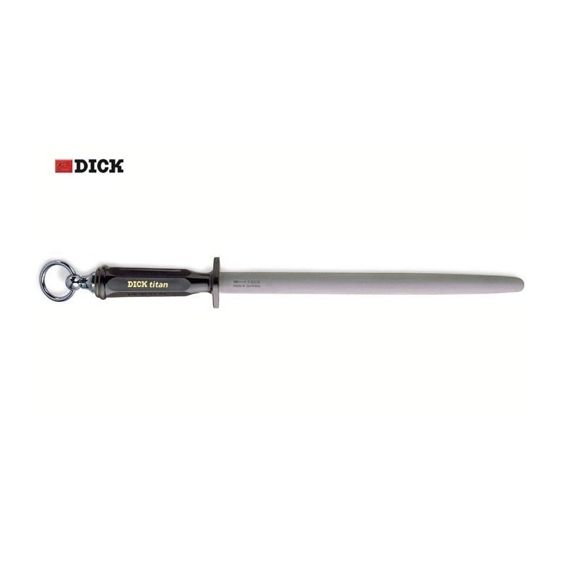 Wetzstahl Dickoron Titan Oval Schwarz, Marke Dick 30 cm.