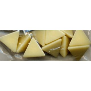 10 blanke elfenbeinfarbene  W4 Würfel (undurchsichtig)