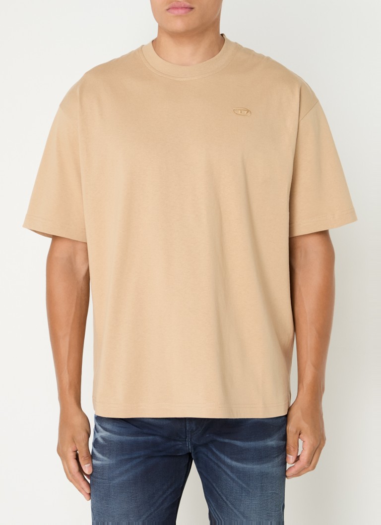 Diesel  T-Boggy-Megoval-D T-shirt met logo- en backprint