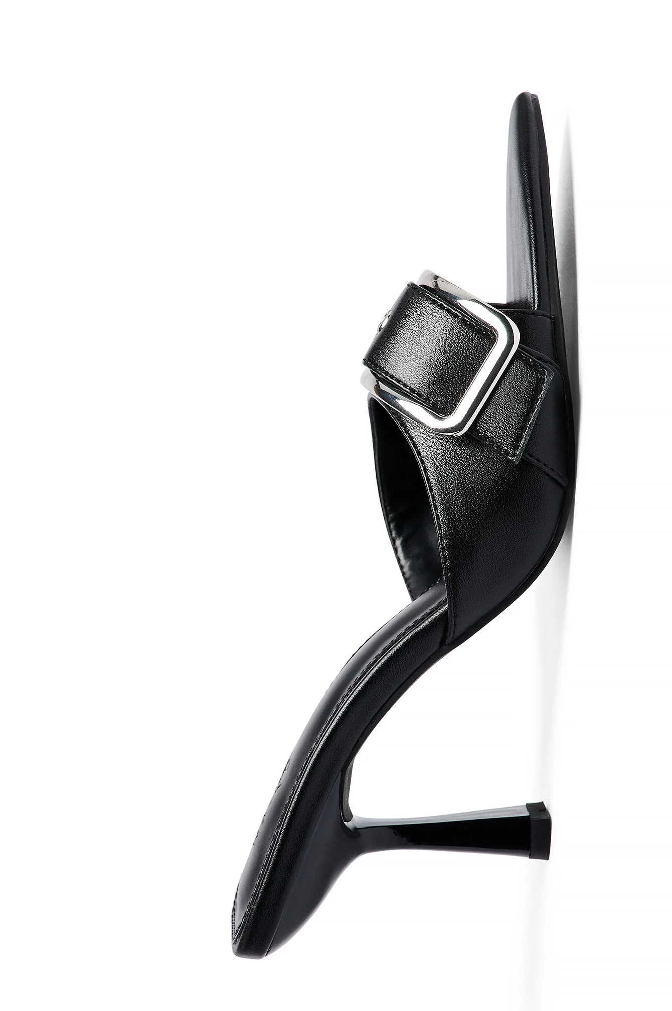 Pointy Toe Buckle Detail Heels
