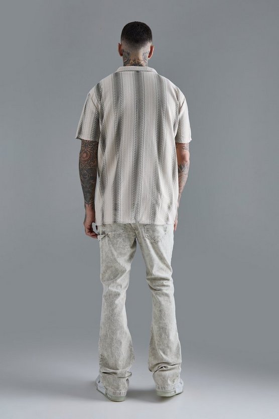Tall kurzärmliges Oversize Hemd