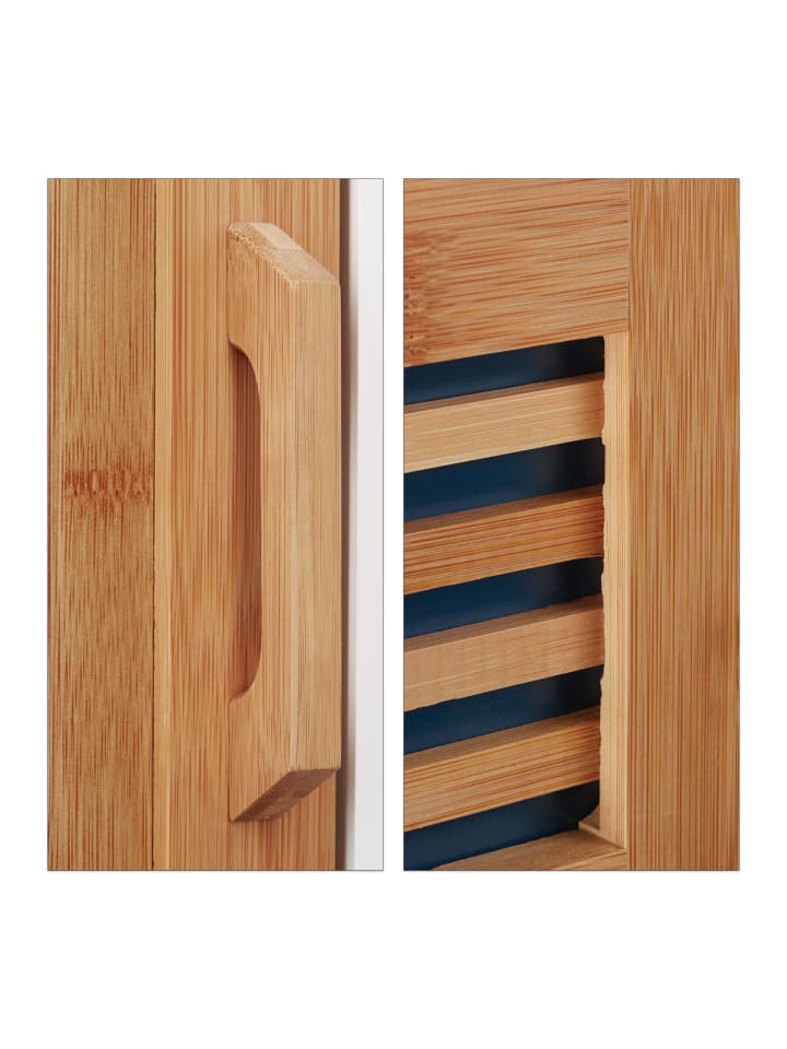relaxdays Badhängeschrank in Weiß/Natur - (B)35 x (H)51,5 x (T)20 cm günstig kaufen onesize