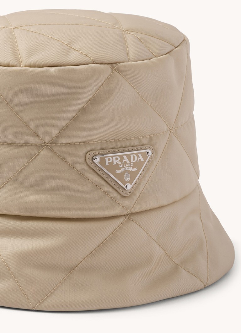 Prada  Gewatteerde bucket hoed met logo