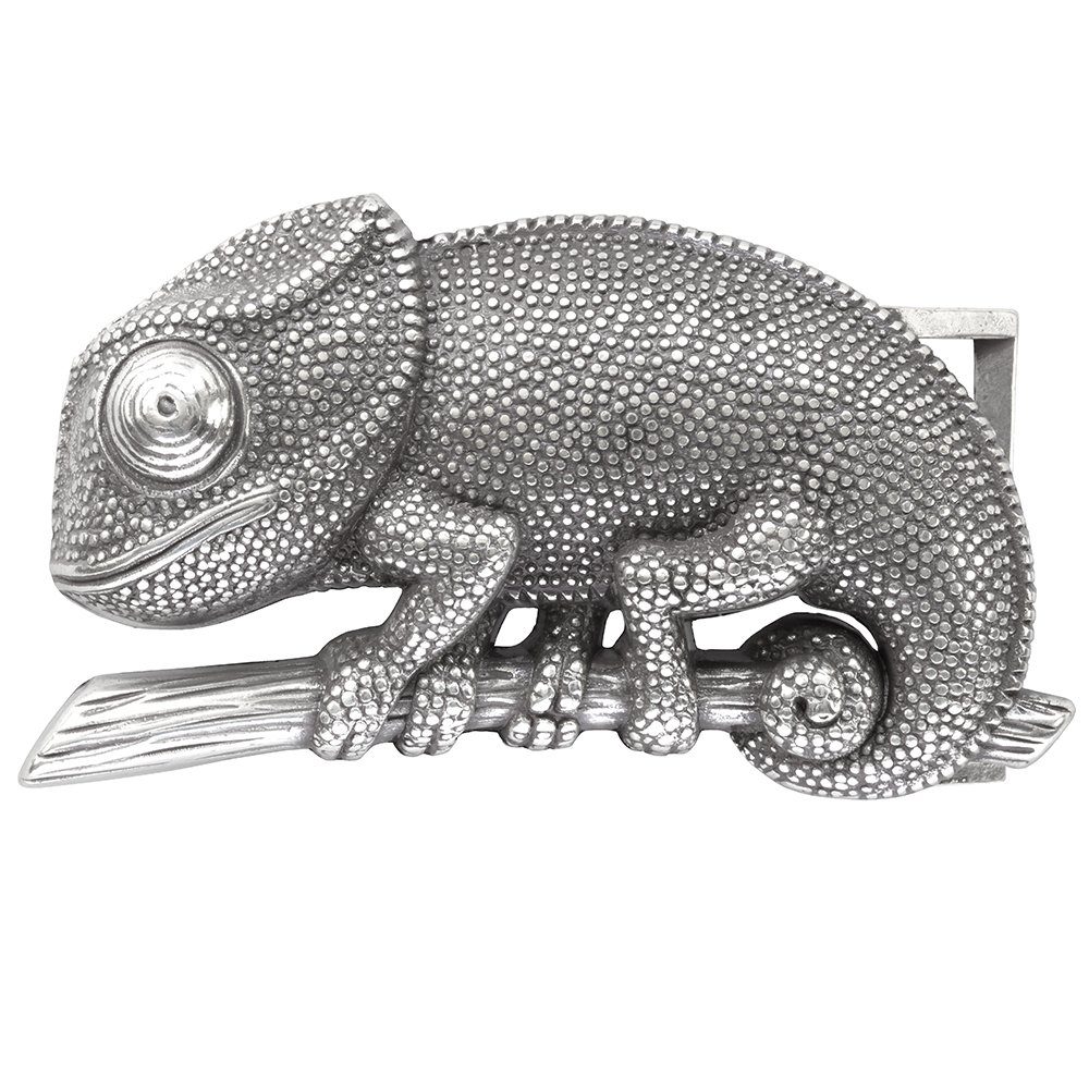 FREDERIC HERMANO Gürtelschnalle 40mm Zink Silber - Buckle Reptil - 300707520020