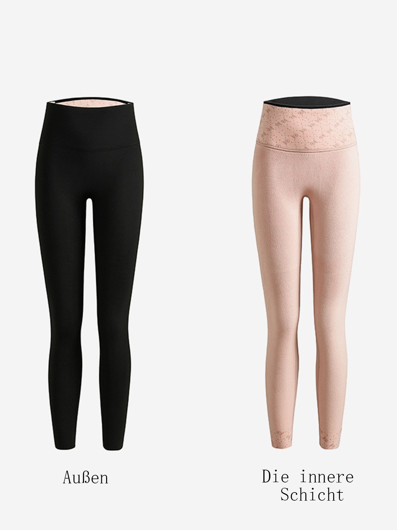 HOHEA H Thermoleggings Shaping Hose Damen Winterhose gepolstert und verdickt (1-tlg) Bauchstraffung Hose Seamless Tights Highwaist Leggings