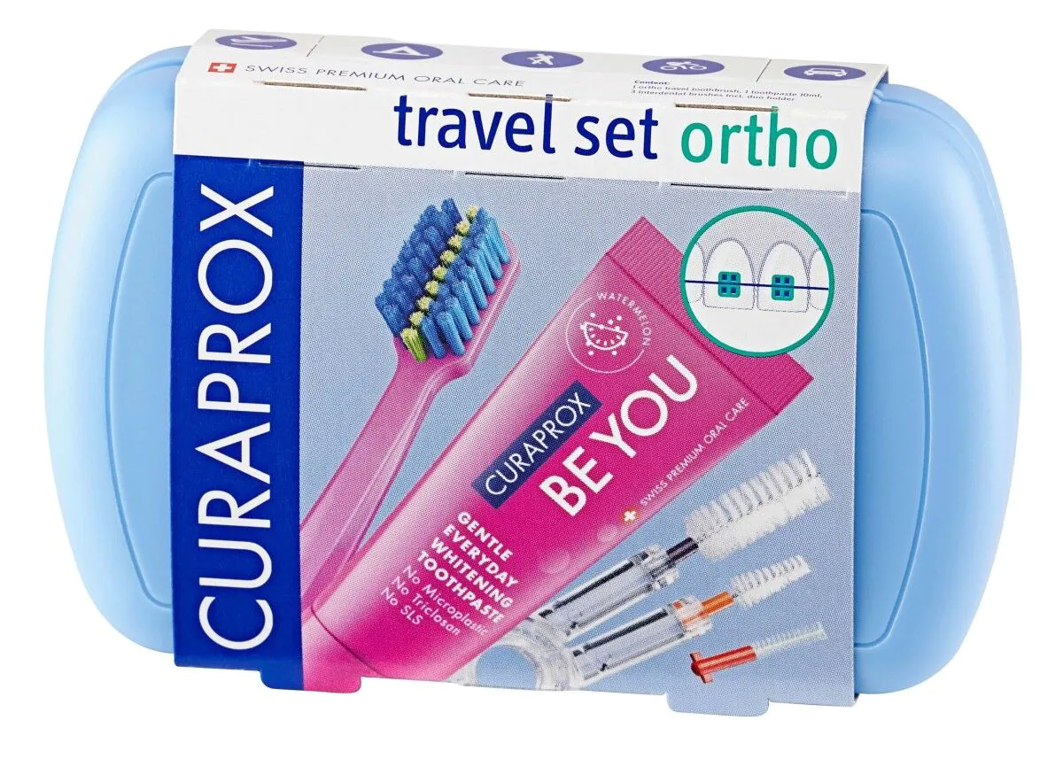Σετ ταξιδιού Curaprox Ortho - μπλε σετ