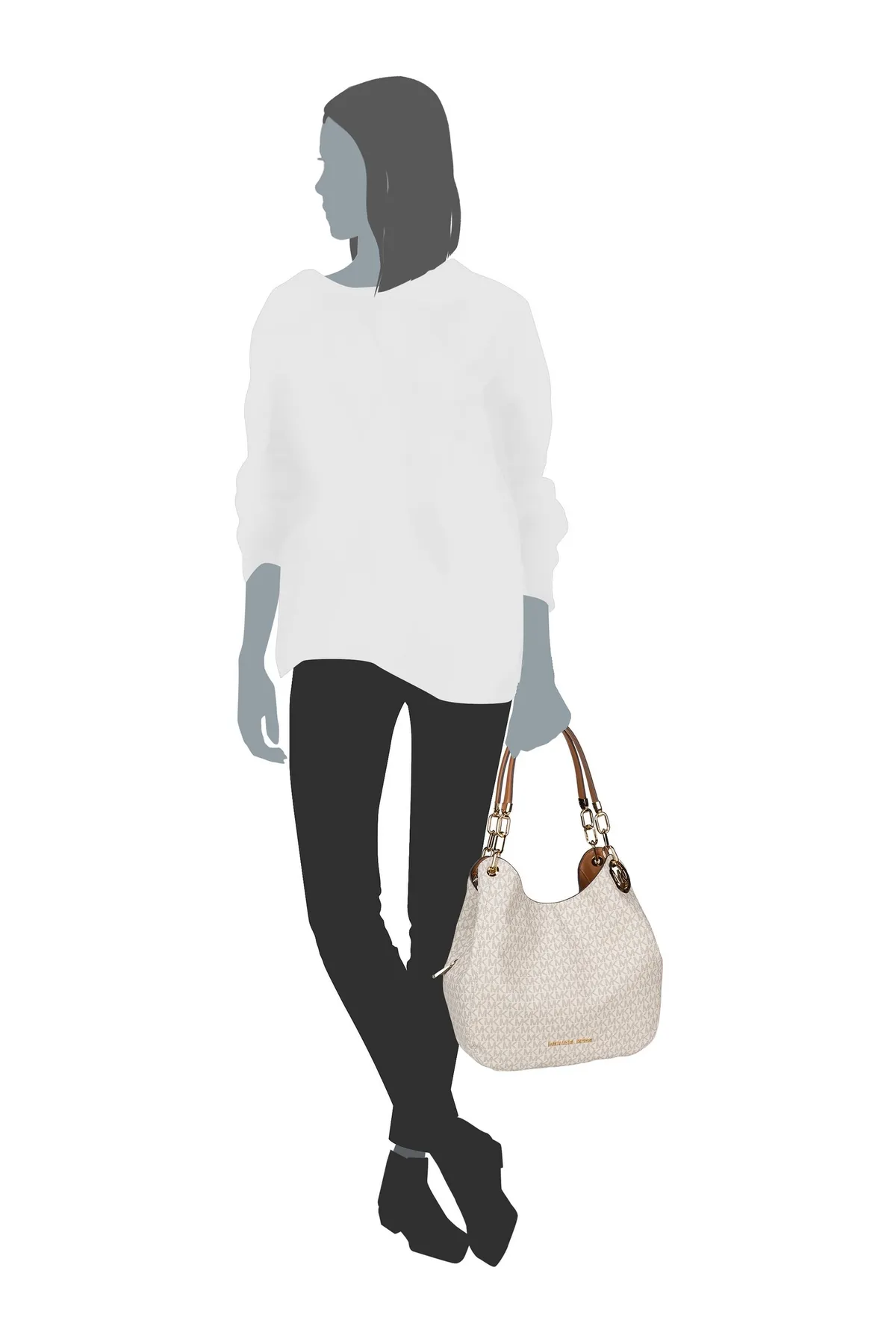 Michael Kors  Handtasche Lillie Large Chain Shoulder Tote MK Signature