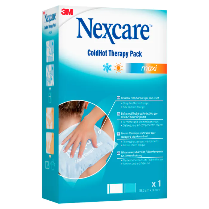 Nexcare ColdHot Therapy Pack Maxi, herbruikbaar koud- en warm gelpak, 19,5 x 30 cm