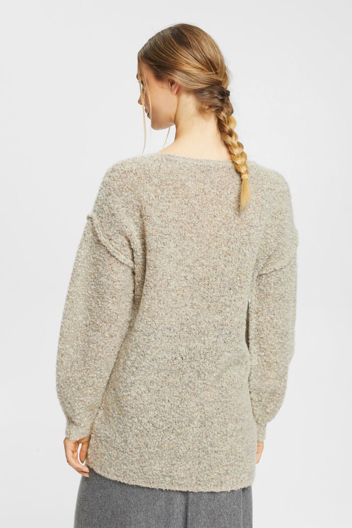 Grobstrick-Pullover aus Wollmix