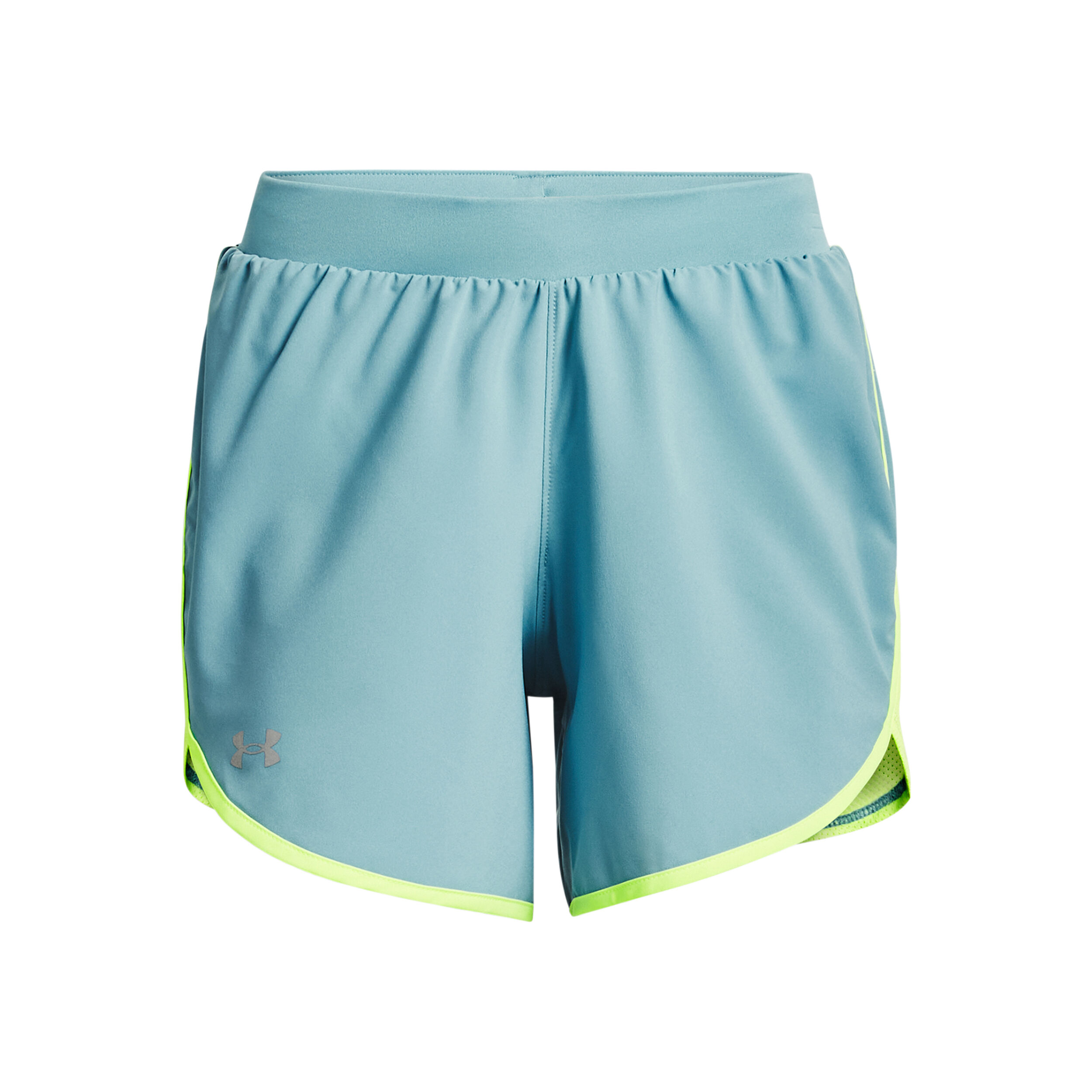Fly By Elite 5in Shorts Damen - Hellblau, Neongelb