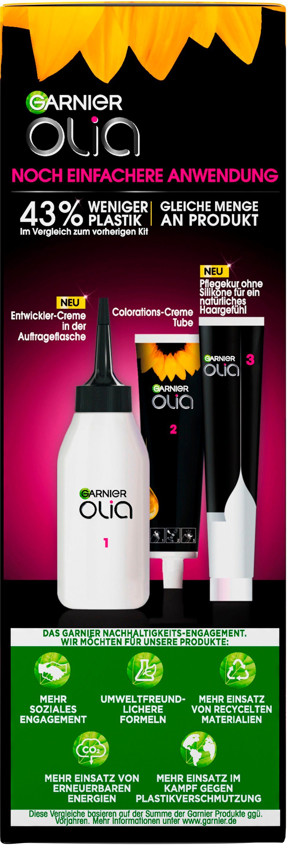 GARNIER Coloration Garnier Olia dauerhafte Haarfarbe, Set, 3-tlg., Ölbasis