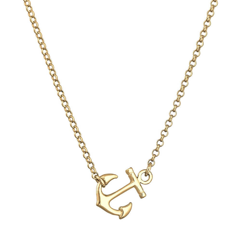 Elli Elli Collier Femme Pendentif d'Ancre Élégant en Argent Sterling 925 Bijoux