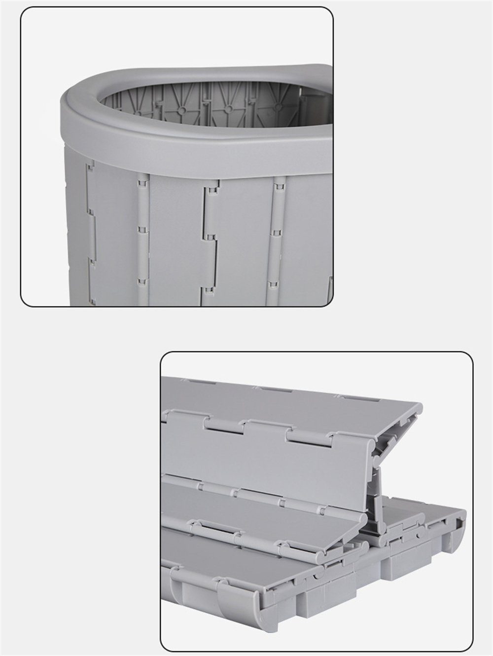 AROMUJOY Campingtoilette Tragbare Toilette für Camping, tragbar, zusammenklappbar, (1-St., faltbares Töpfchen für Autocamping), 30*33CM