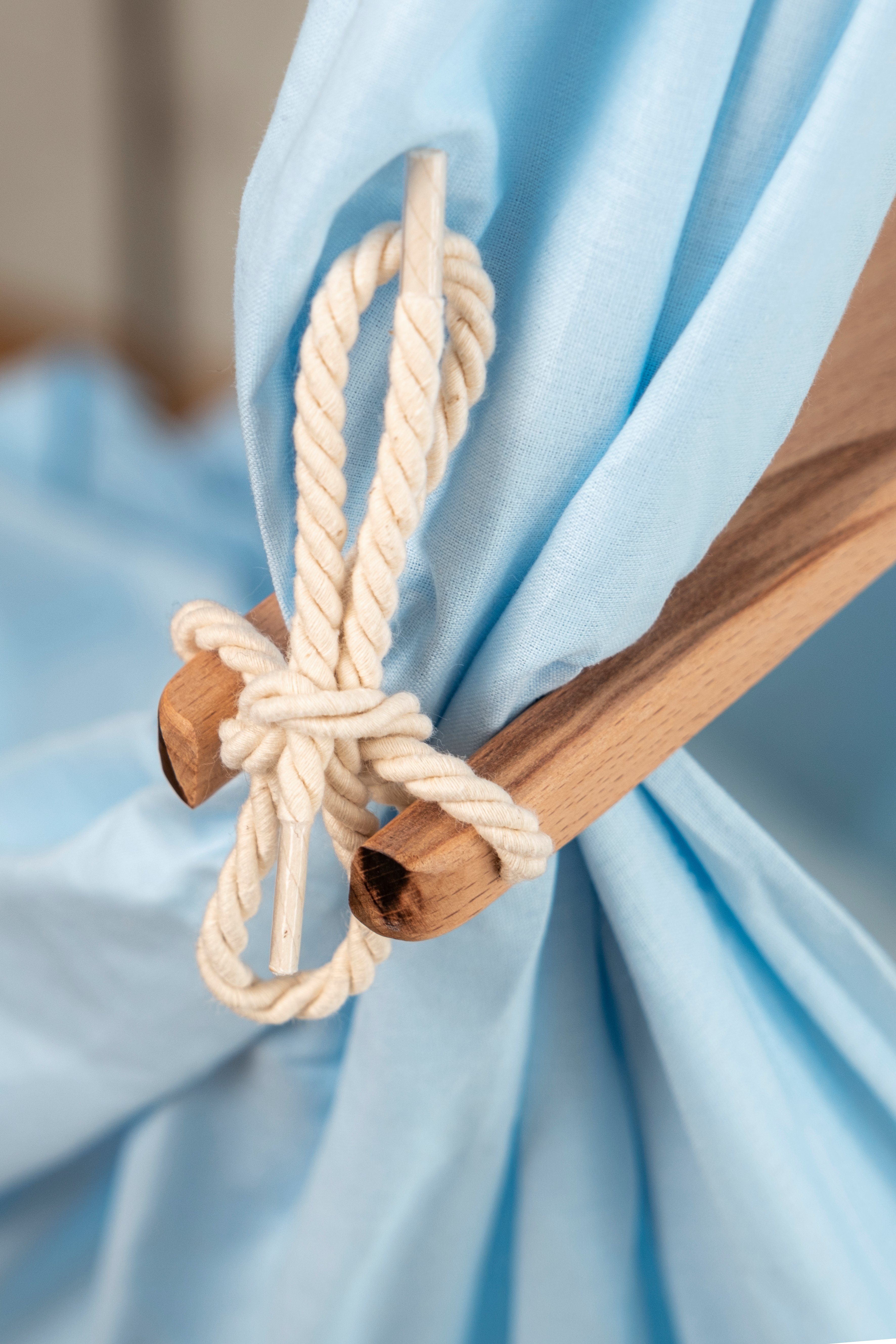 Teppich-Traum Federwippe Federwiege für Babys, inkl. Hängematte & Feder, Pflegeleicht, blau