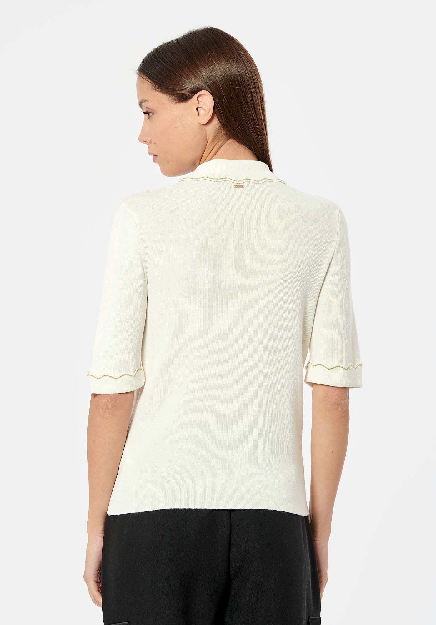 LUBER  Polo blanc femme