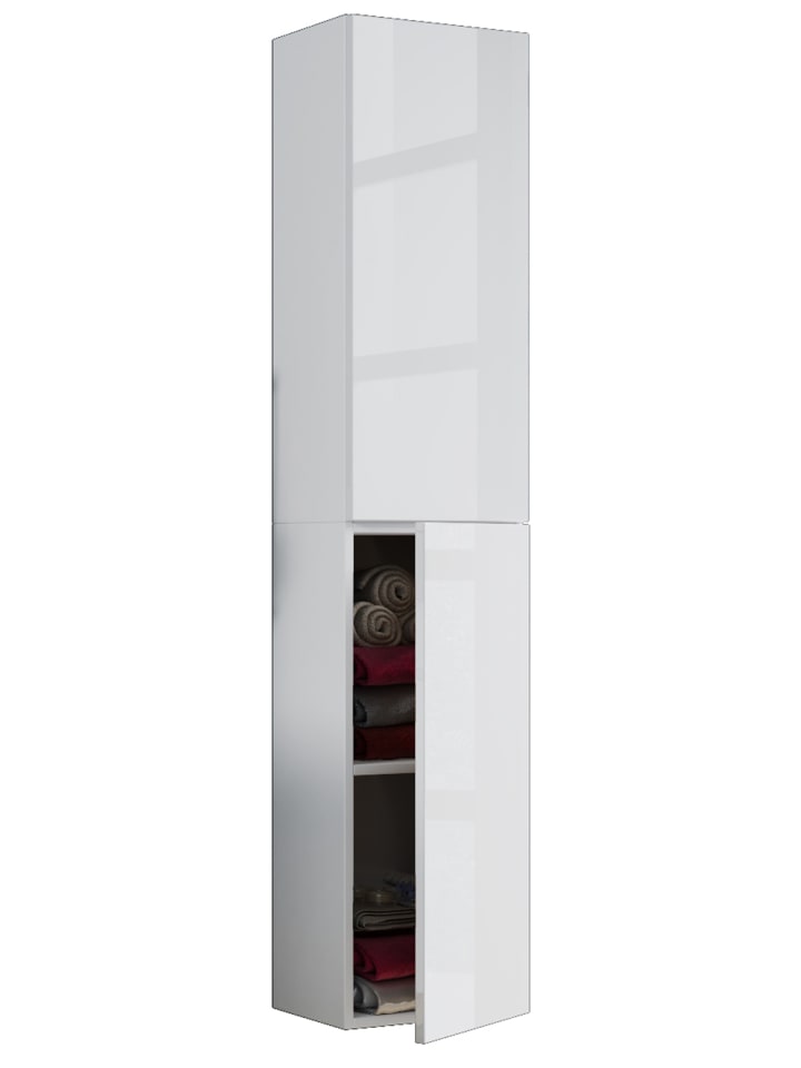 VCM  Holz Badmöbel Bad Hochschrank Badschrank Lendas in Weiß günstig kaufen onesize