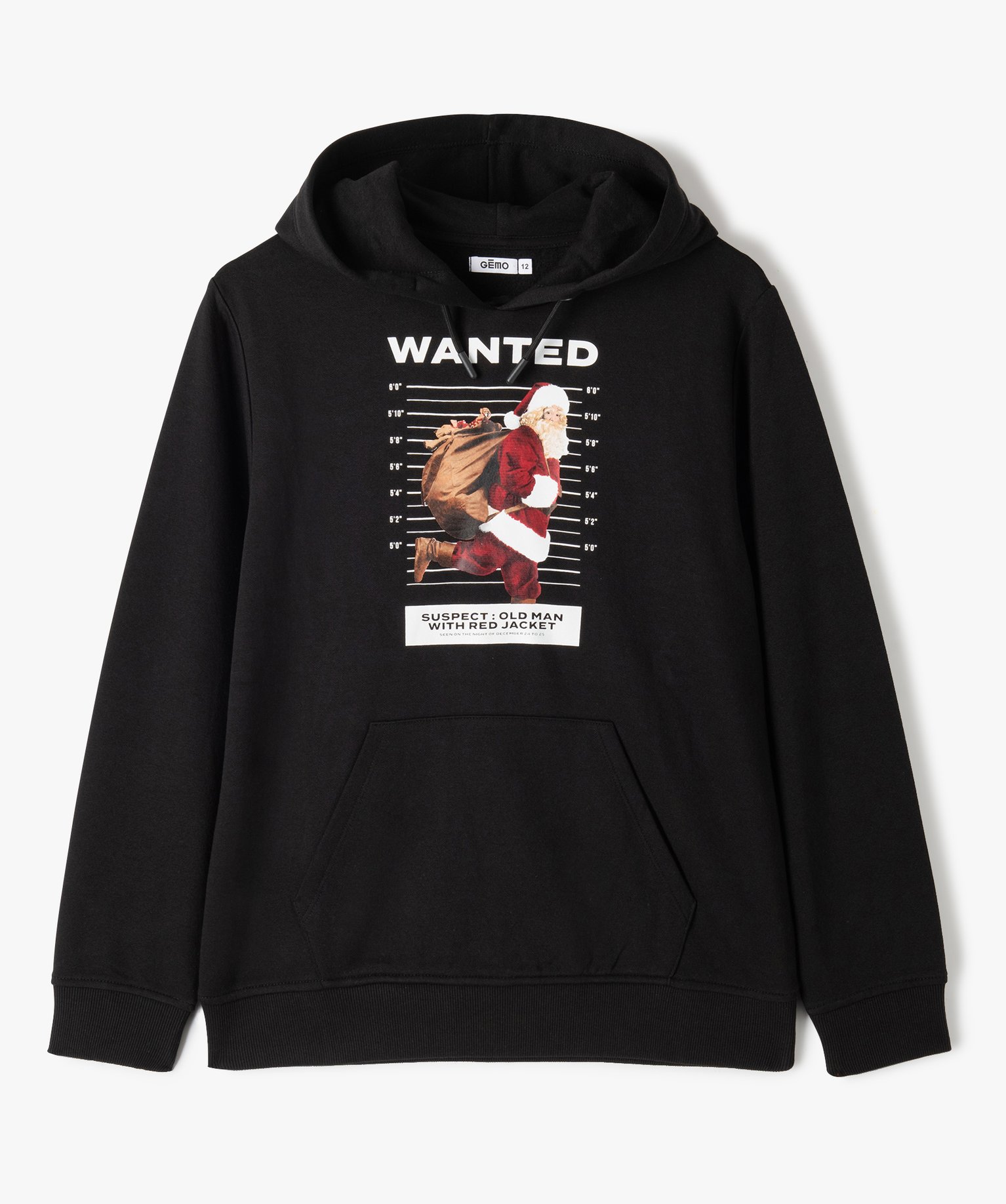 Sweat Garçon avec motif Père Nol noir | GEMO