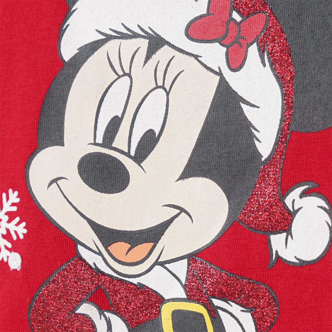 Minnie Maus Weihnachtslangarmshirt mit Print rot