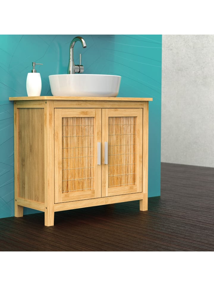 eisl since 1980 Bambus Waschbeckenunterschrank in Hellnatur - (H) 60 cm x (B) 67 cm günstig kaufen onesize