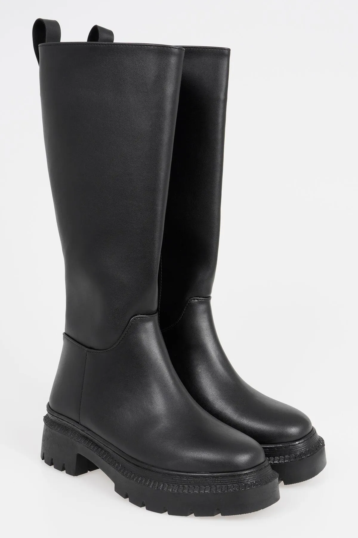 CZ London  Schnürsenkellose Damenstiefel mit dicker Zehensohle