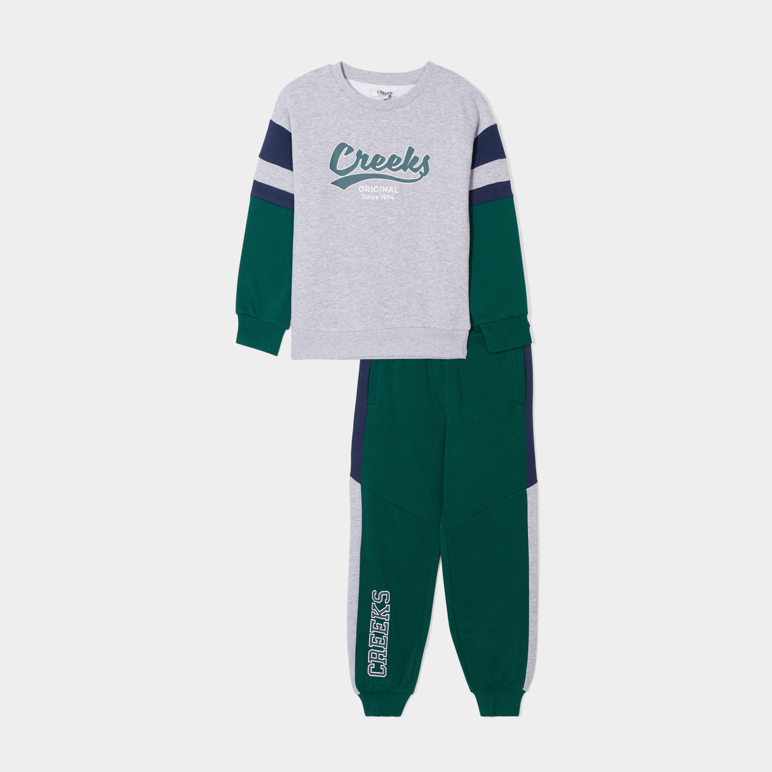 ensemble jogging molleton Creeks vert foncé garçon | La Halle