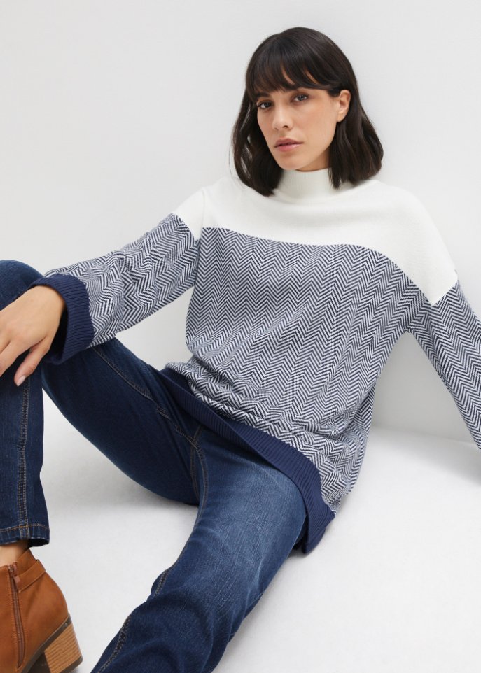 Lockerer Strick-Pullover