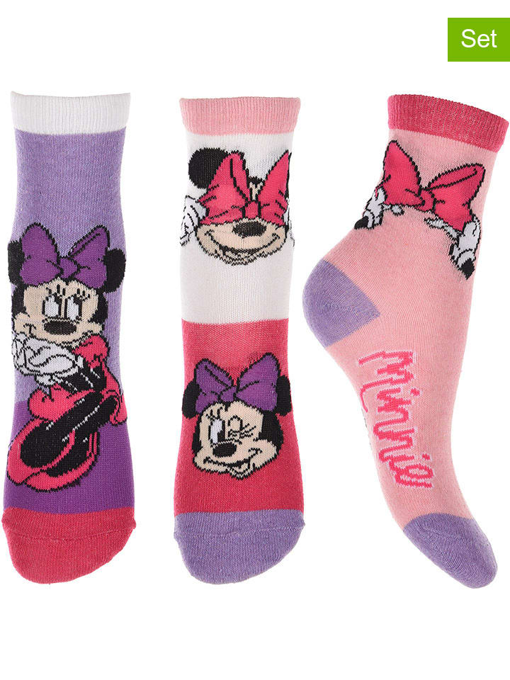 Disney Minnie Mouse 3er-Set: Socken 
