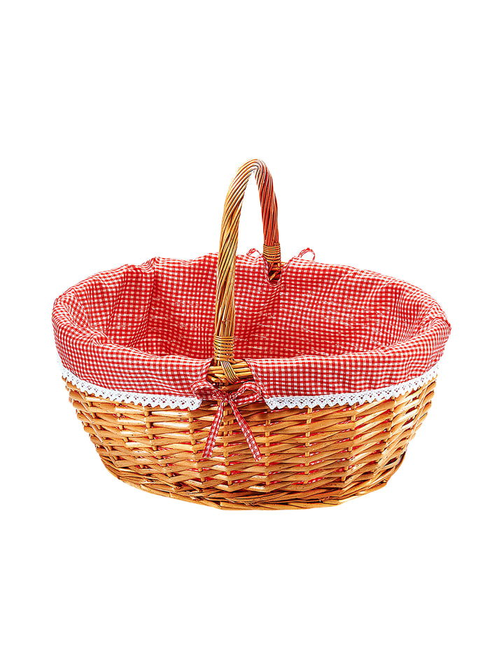 kobolo Einkaufskorb CHECK RED SHOP in Braun günstig kaufen onesize