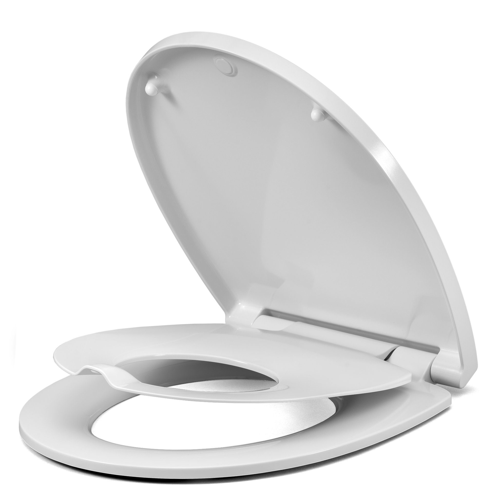 LUVETT Kinder-WC-Sitz Familie C490 (Komplett-Set, Kindersitz-Einlage), mit Original SoftClose® Absenkautomatik, Duroplast
