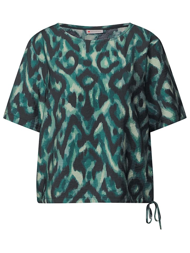 Street One Bluse in Beige/ Grün günstig kaufen
