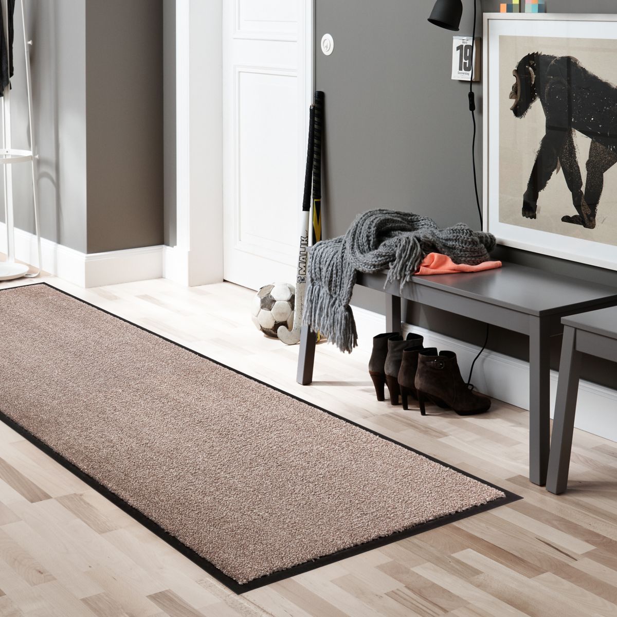 Schöner Wohnen Türmatte Miami Braungrau 67 x 150 cm
