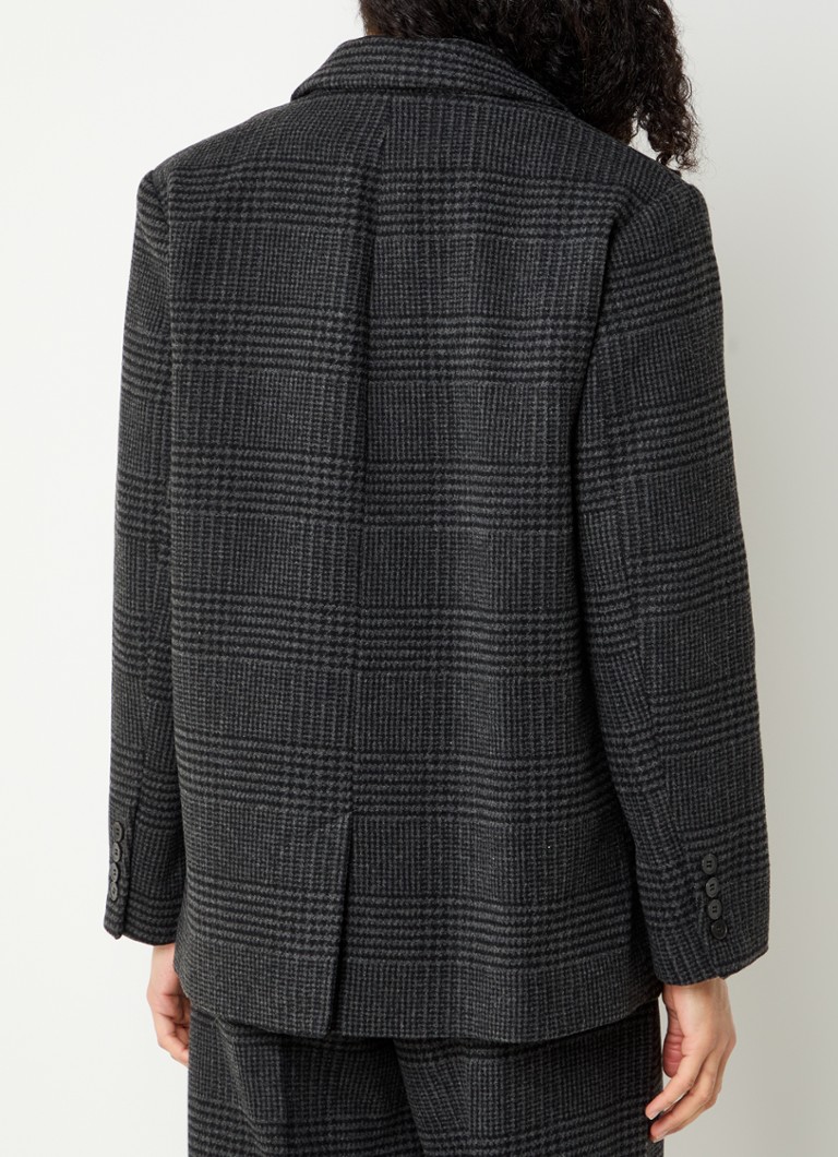 Ausgewählter Femme Bex Oversize-Blazer aus Wollmischung mit Hahnentrittmuster