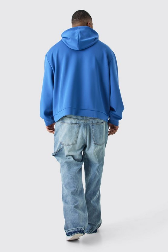 Plus kastiger Oversize Scuba Hoodie