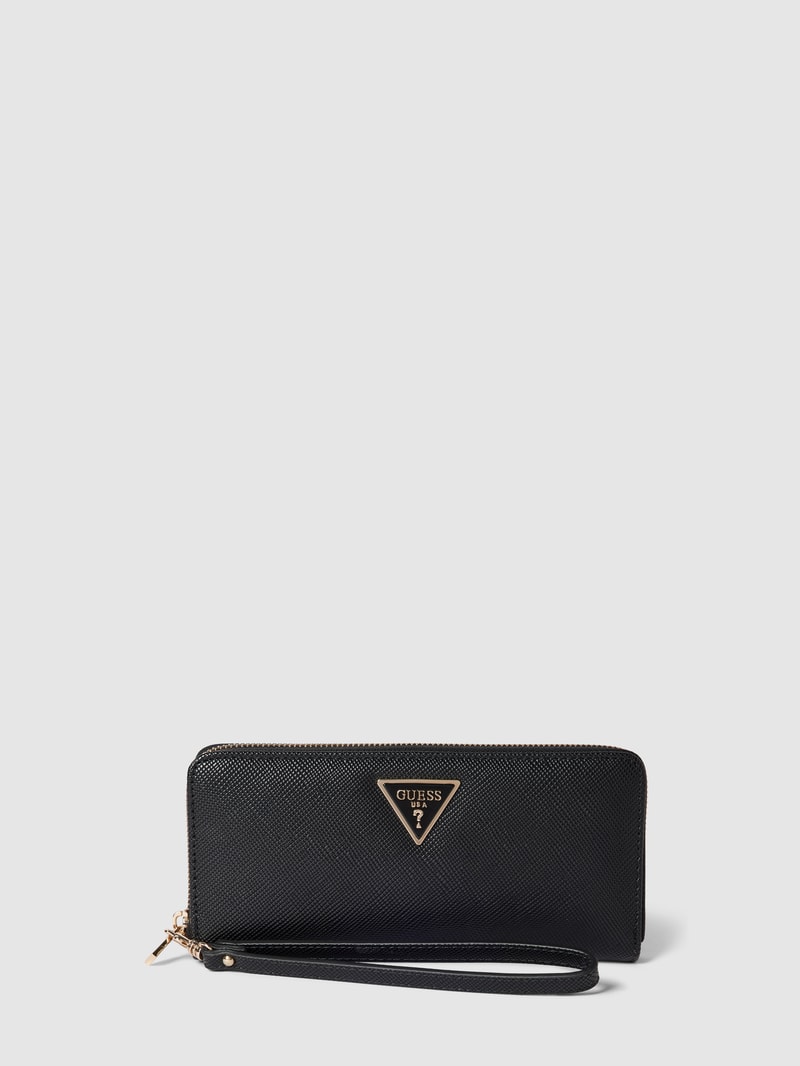 Portemonnaie mit Strukturmuster Modell 'LAUREL' in schwarz