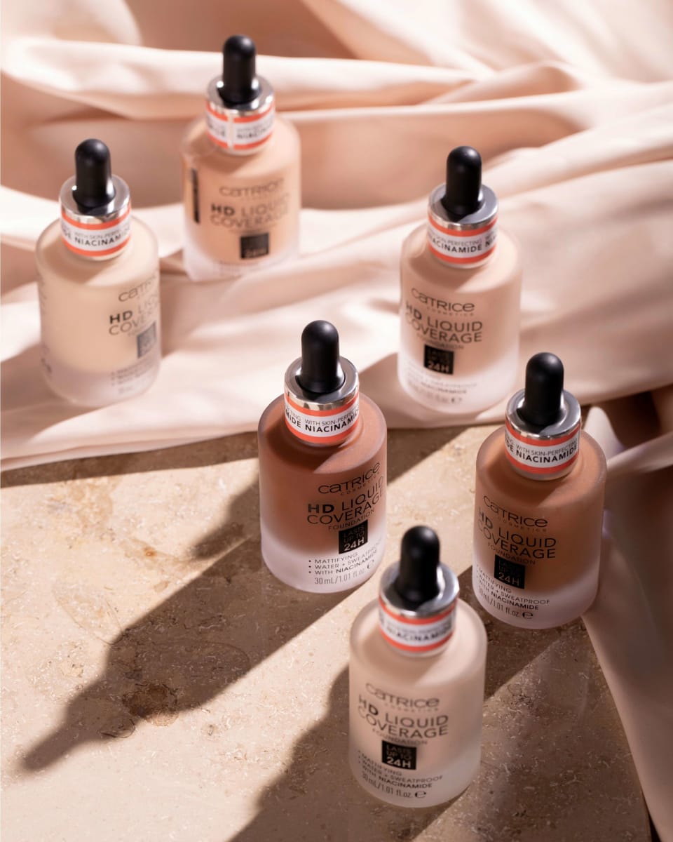 Foundation Liquid HD Coverage Waterproof 005 Ivory Beige, 30 ml